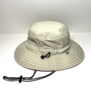 SOLAR escape Sun Hat Bucket Hat Tan Mesh Venting Drawstring One Size Gorpcore